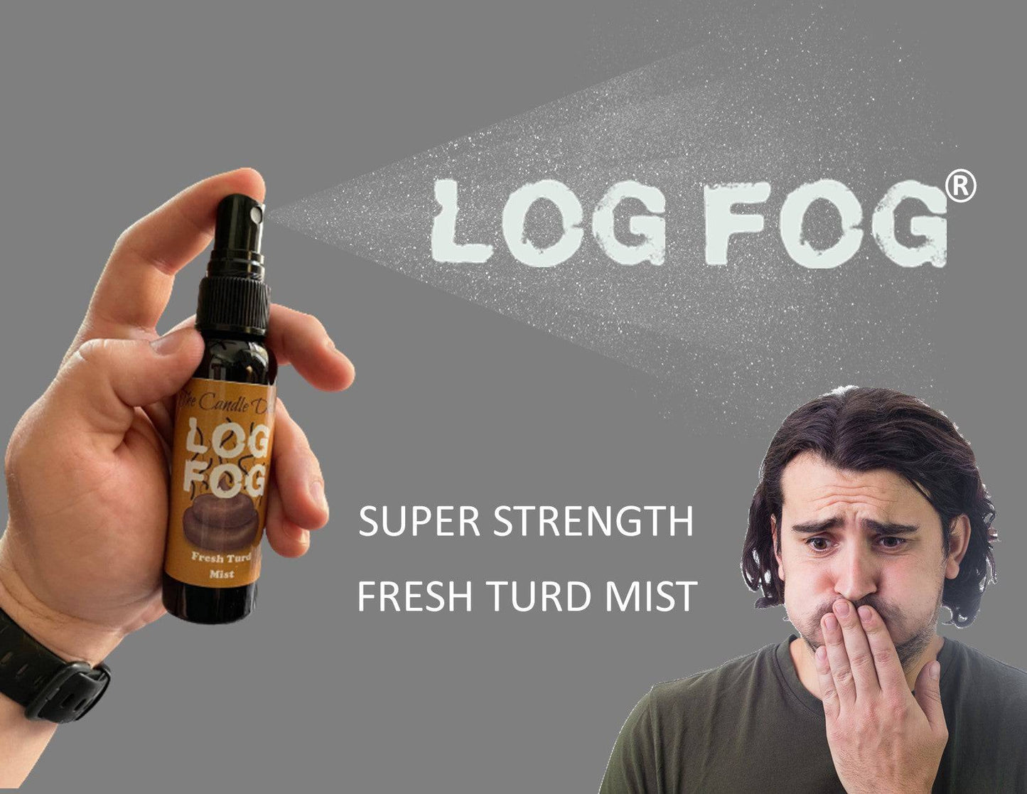 Log Fog - Fresh Turd Mist - Perfectly Formulated Terrible Smell - 2 fl oz - The Candle Daddy