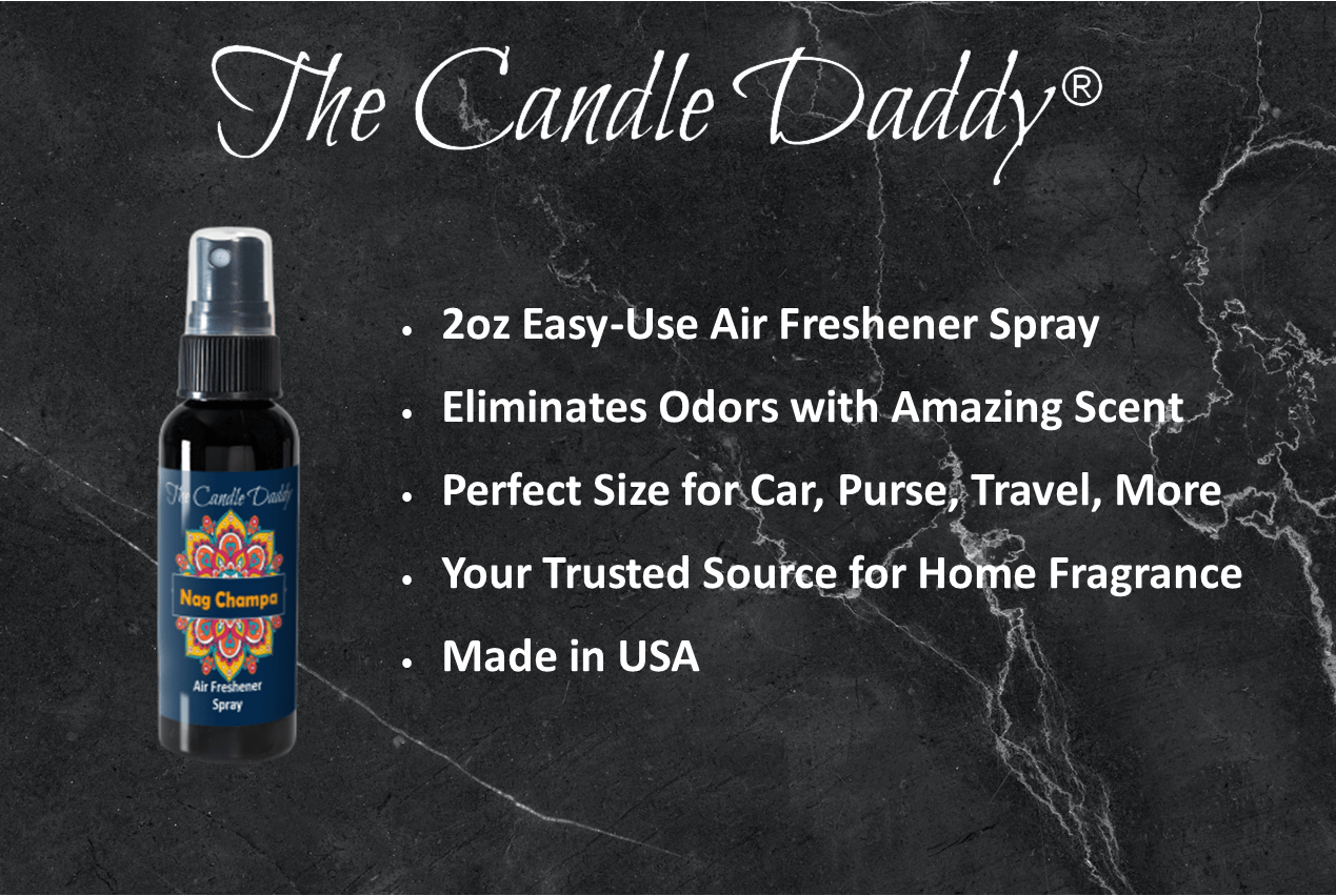 3 Pack - Nag Champa Spray - Nag Champa Incense Scented - Room/Car Air Freshener Spray – (3) 2 Ounce Spray Bottles - The Candle Daddy