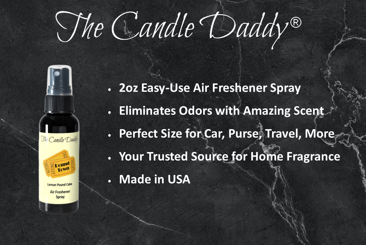 3 Pack - Pound Town Spray - Lemon Pound Cake Scented - Room/Car Air Freshener Spray – (3) 2 Ounce Spray Bottles - The Candle Daddy